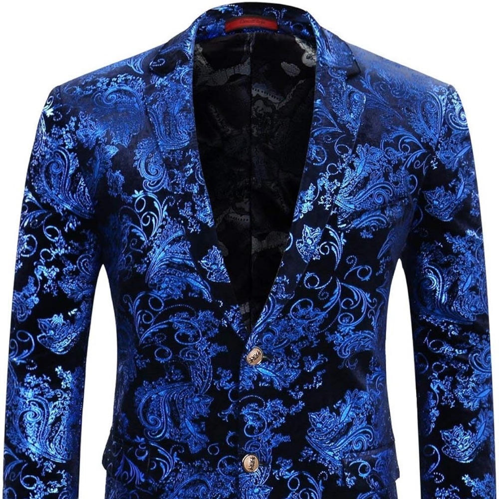 Jacket features:Single-breasted Notched Lapel Center Vent Button Closure Blazer